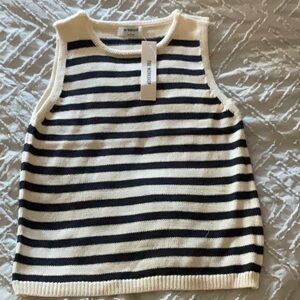 Workshop Republic Clothing Black and White Striped Tank Top